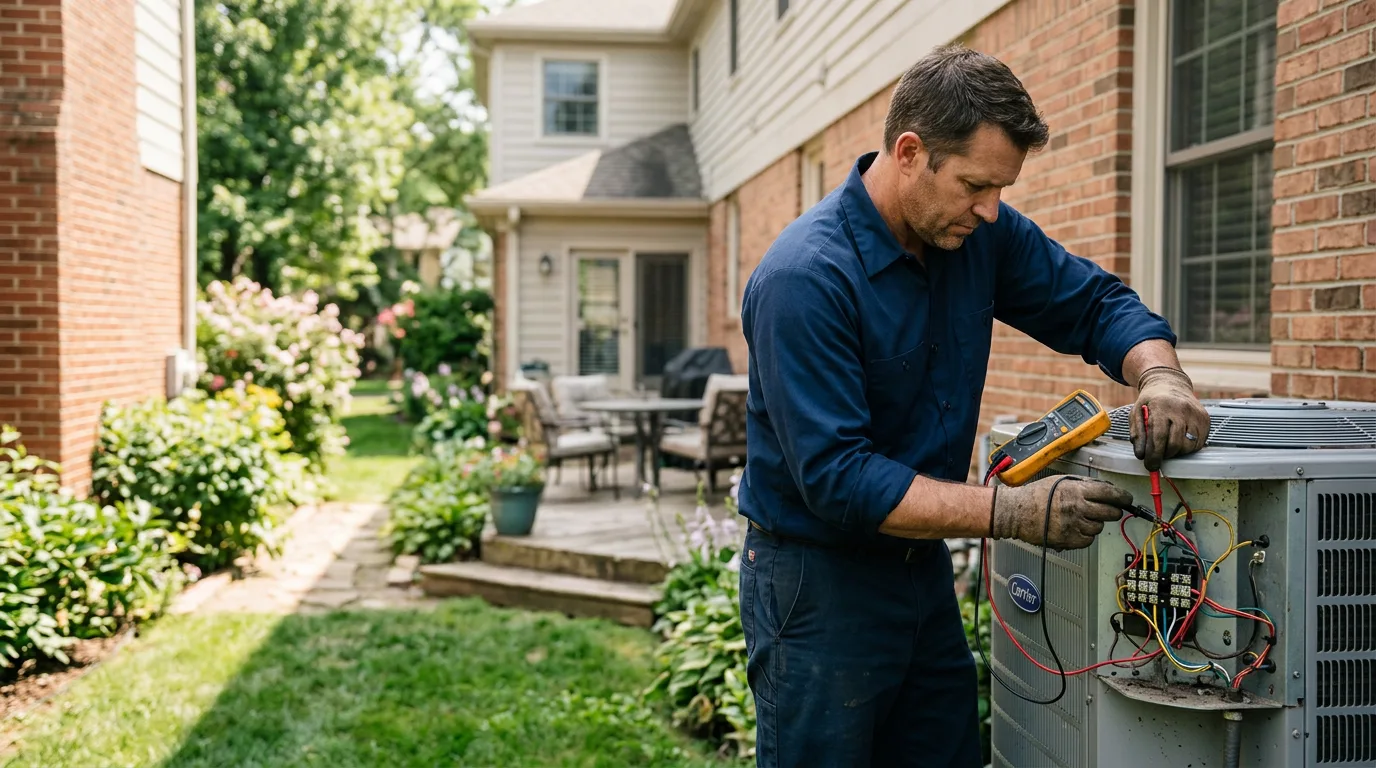 HVAC technician working near Slidell, LA
